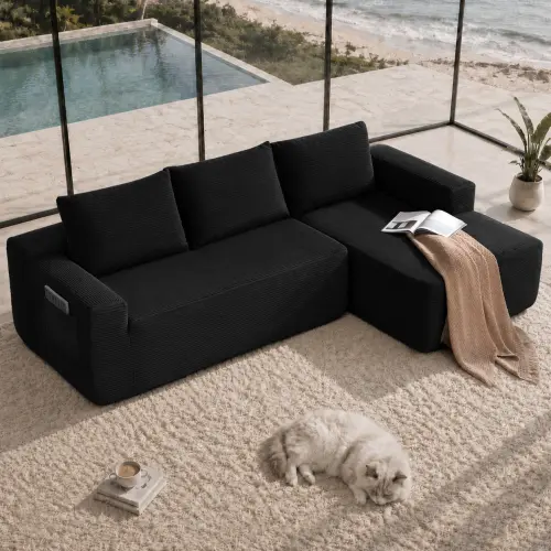 Right+Black + Fabric + Foam+Spring + 3 Seat