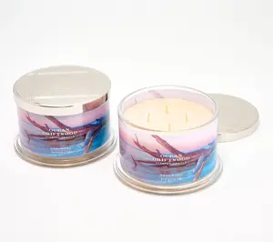 HomeWorx by Slatkin + Co. S/2 18oz Ocean Driftwood Candles