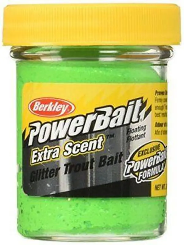 Berkley PowerBait Crystalina Glitter Trout Bait - 1.75 oz. Jar, Fishing Gear and Equipment, Tackle Supplies, 9 Colors, Lab-Tested Scents, Tasty Lab-Tested Scents, Weight on the Bottom, Visibility-Boosting Feature