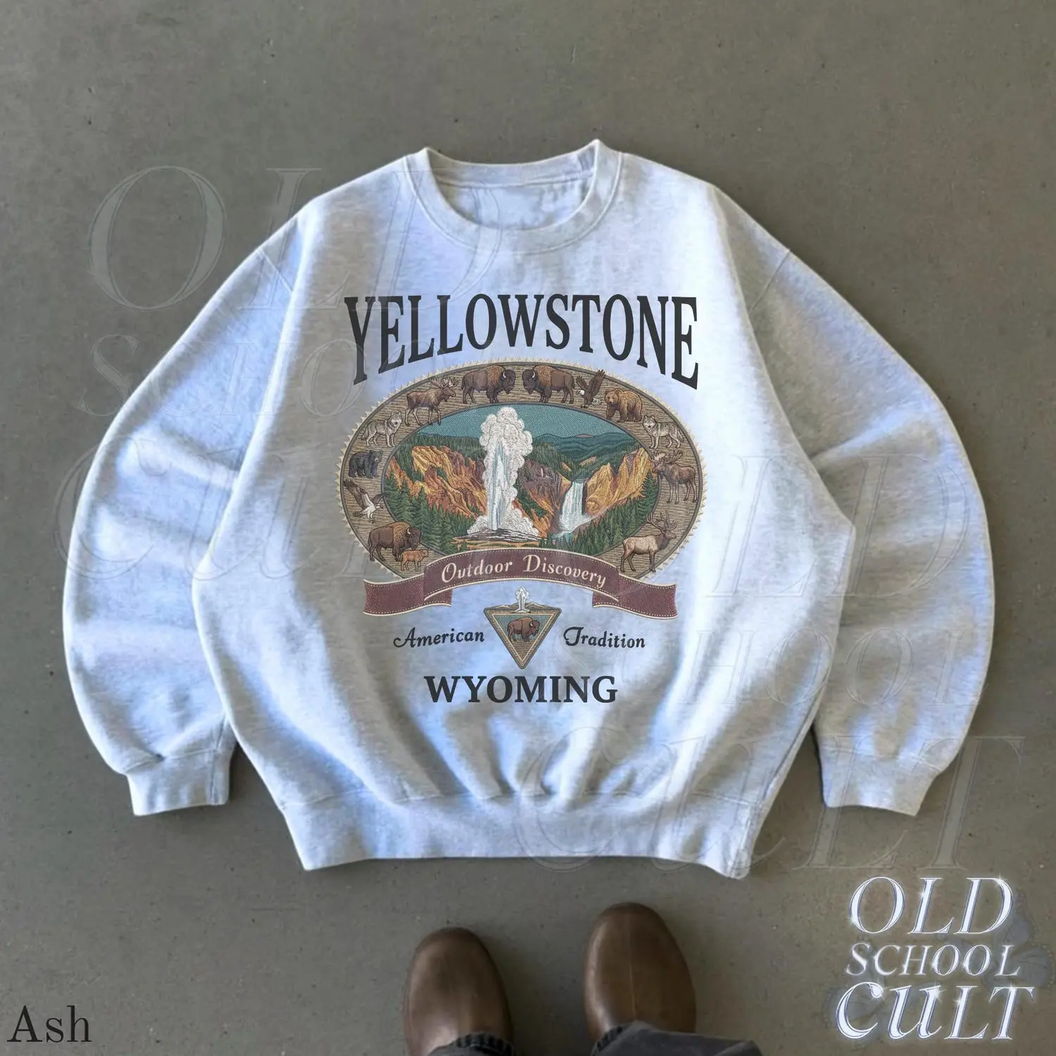 Retro Yellowstone National Park Sweatshirt, , Vintage 90s American Traditional Park, Vintage 90s Wyoming Wildlife Crewneck, Womenswear