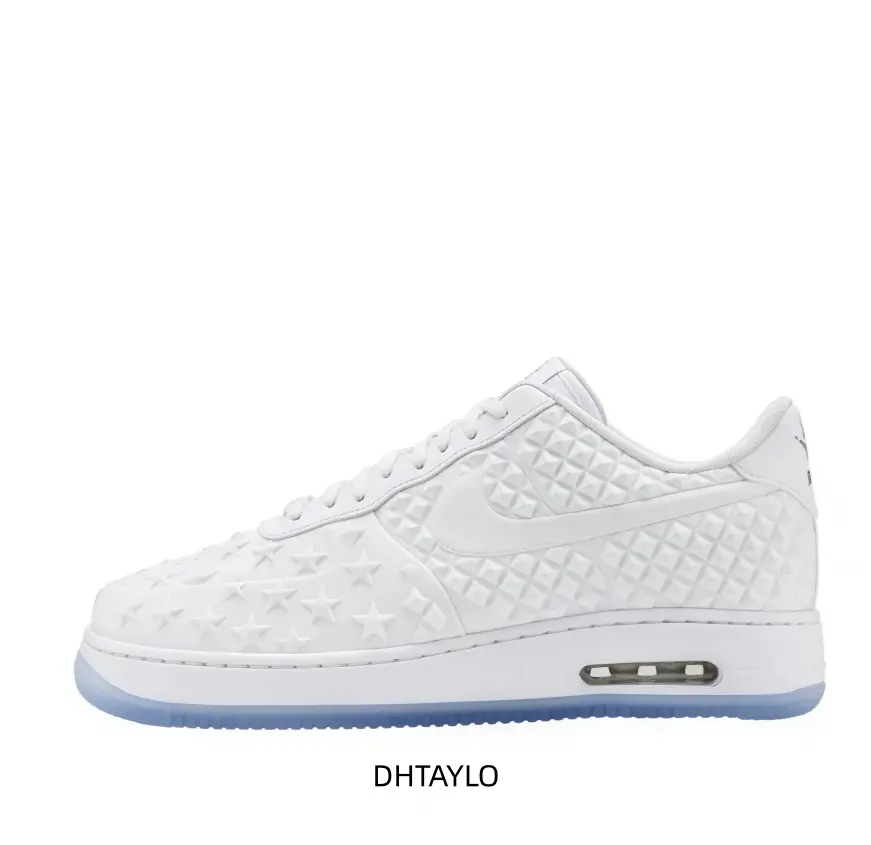 Monochrome White Textured Flat Athletic Trainers All Over Raised Star Carving Leather Upper Clear Translucent Sole Lightweight Daily Walking Shoes