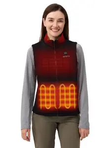 ororo Women's 4-Zone Heated Vest with Battery - Fleece Heat Vest, Machine Washable - Ideal for Cool Weather Womenswear Adjustable Casual Light
