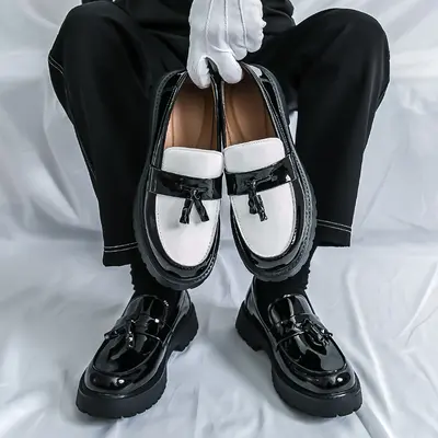 Loafers Black And White Shoes Outfits Bacca Bucci Men's NAPLES