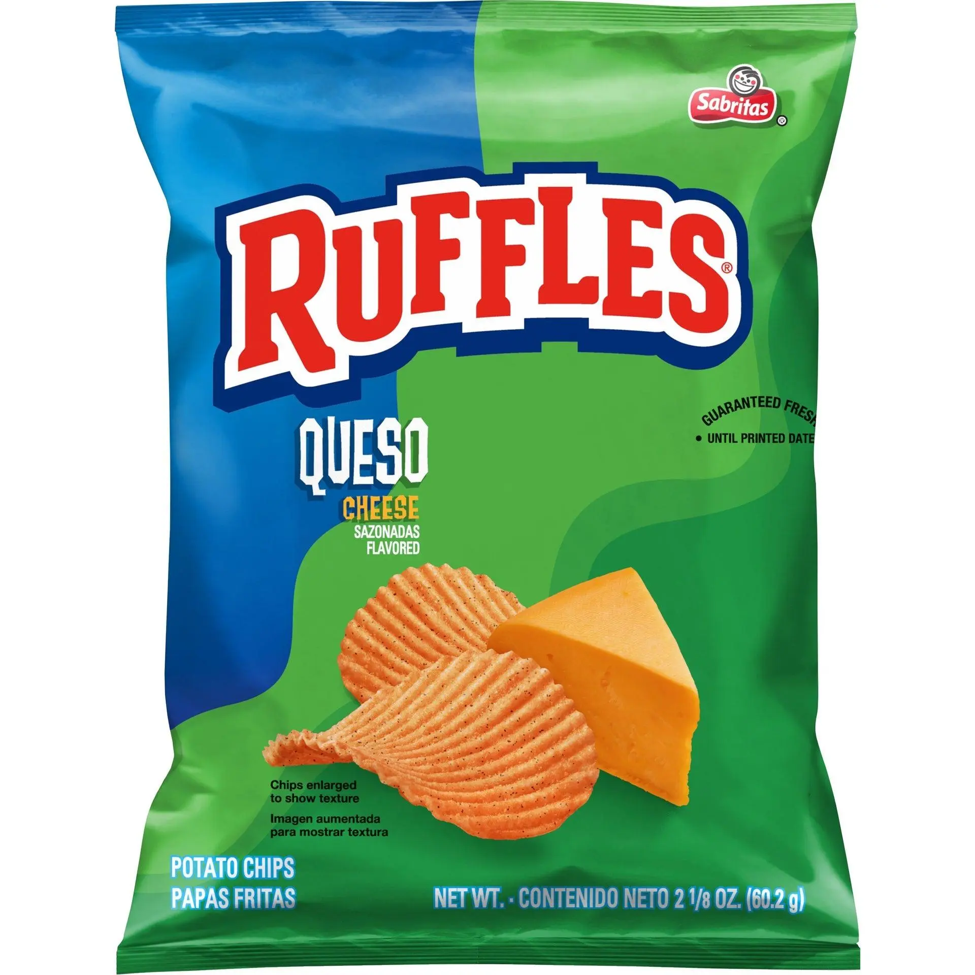 Lays Ruffles Queso Flavored Chips 2.125 oz 24 ct XVL