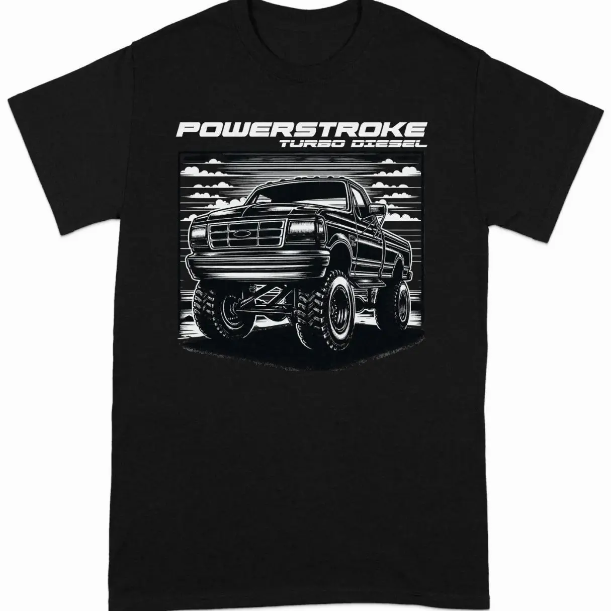OBS Single Cab Old Body Style Retro Powerstroke Diesel Truck T-Shirt Sweatshirt Hoodie, Car Enthusiast and Fans Gift