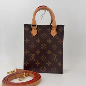 Pre-owned Louis Vuitton Canvas Shoulder Bags Monogram Petit Sac Plat Top Handle Bag