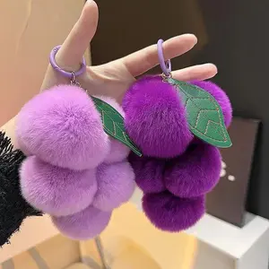 Squeezable Grape Buddy Keychain | Soft Plush Ball, Adorable Bunch Design. A Pocket-Sized Dose of Cute. #SensoryToys #PlushKeychain #CuteFinds