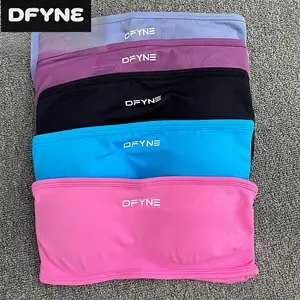 DFYNE Bandeau Sports Yoga Top, Non-slip and Slip-proof, High-elasticity Fitness Bra for Women with Beautiful Back Design