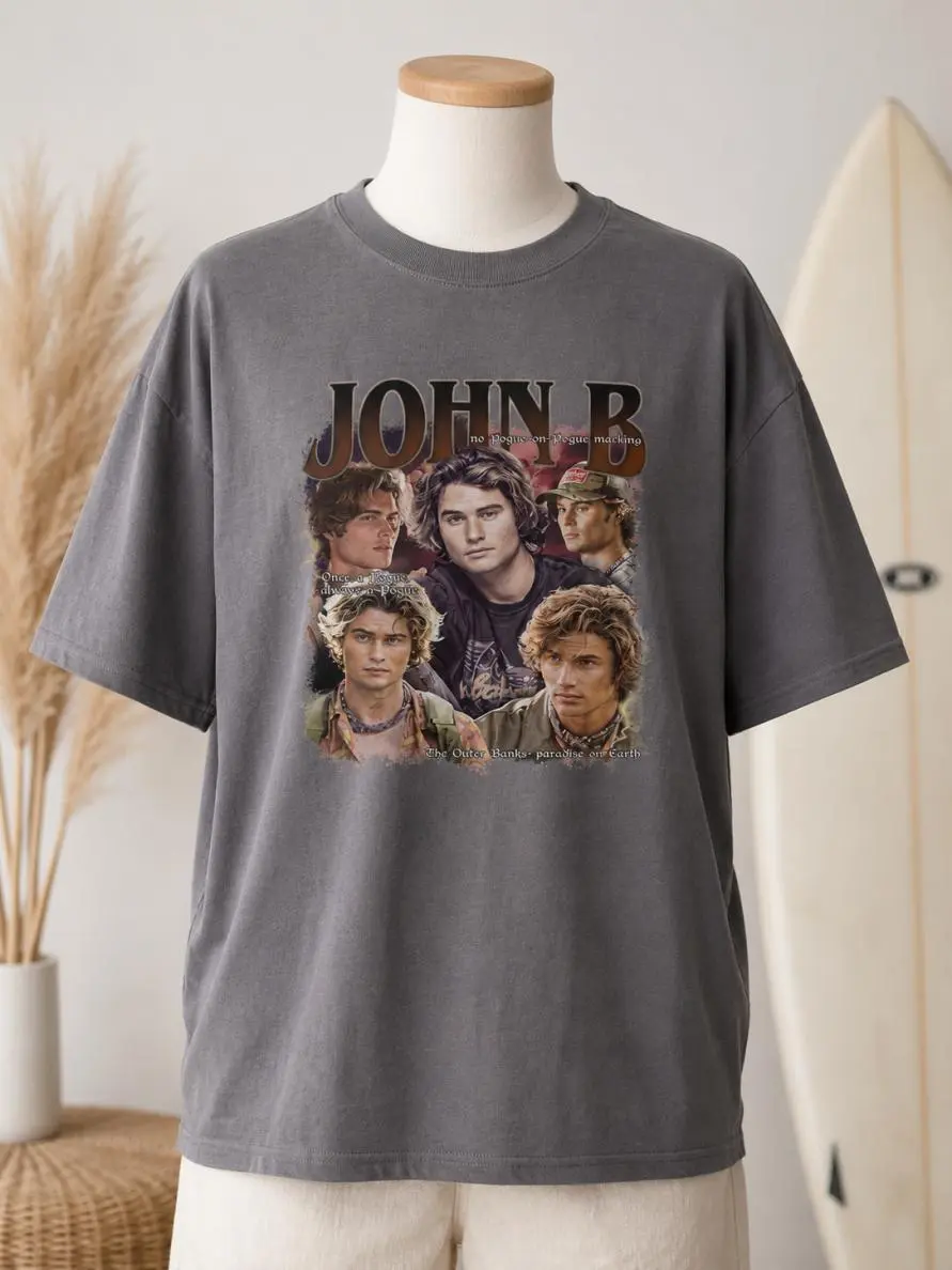 John B OBX5 Graphic T-Shirt, Outer Banks Season 5 Pogue Tee, Paradise on Earth Vintage Fan Shirt, Gift for OBX Fans