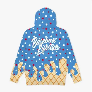 American Sweetheart Retro Digital Badge Hoodie |   101 Series Trendy Baseball Pink Hooded Sweatshirt |   Unisex Comfortable Long-Sleeve Hoodie