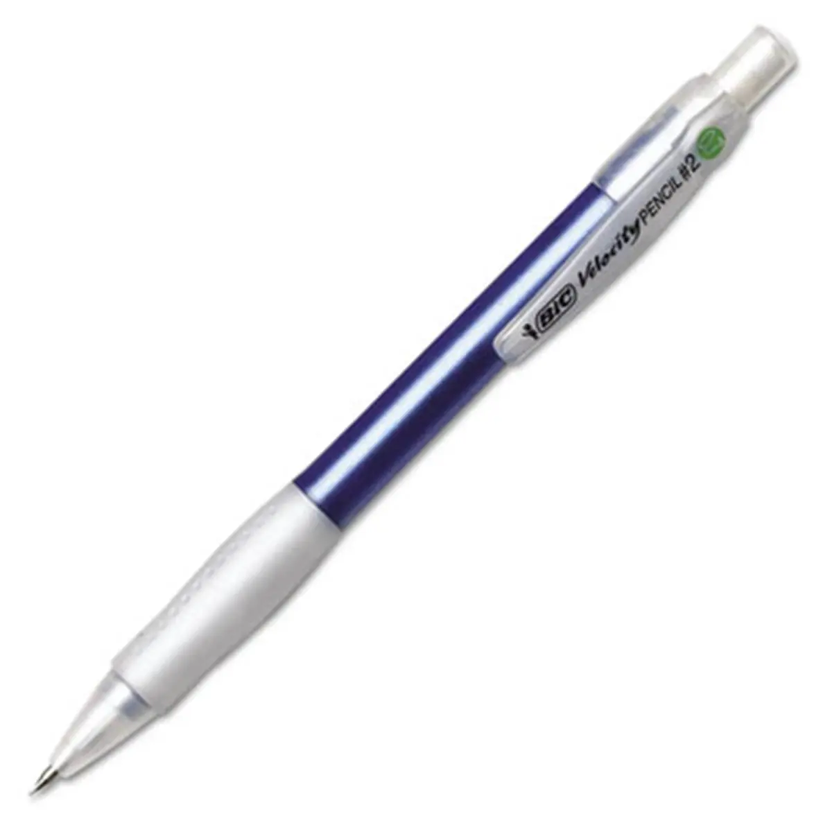 BIC Velocity Grip Pencil - HB #2, 0.7 mm, Blue Barrel, Refillable, Rubber Grip, Sliding Sleeve, Jewel Colors, Office Stationery Supplies with Superior Comfort and Control, Grip Pencils