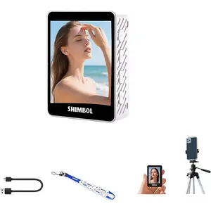 Shimbol Vlog Selfie Monitor Screen CP5 Mini Back Camera Monitor for iPhone with 2.4/2.2 inch Real-Time Phone Screen Mirroring 30m Range 4H Run Time Wireless Shutter Contro
