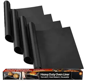 ThreadNanny Heavy Duty Oven Liners for Bottom of Oven - Non-Stick, Reusable, BPA & PFOA Free, Aluminium Foil Bakeware