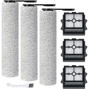 (7pcs) HEPA Filters & Replacement Brush Rollers Compatible For Tineco Stretch S6 /Switch S6 /S7 Stretch /S9 Artist Wet Dry Vacuum Cleaner, Parts Accessories Kit Inclue 3 Vacuum Filter, 3 Brush Rollers