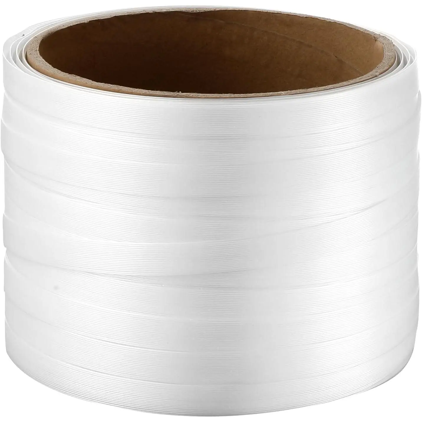 VEVOR Polyester Strapping Roll, 330' Length x 3/4" Width x 0.03" Thickness, 1763 lbs Break Strength, Heavy Duty Banding Pallet Strap Coil, Portable Strong Banding Packing Straps, White