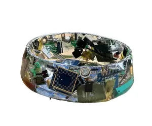 Large Decorative Bowl Made from Scrapped Circuit Boards