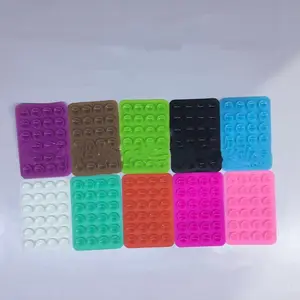 24 Grain Square Suction Cup Mobile Phone Holster Silicone Suction Cup for Phone Cases Charging Banks 8.0x5.5cm 3PCS 10PCS