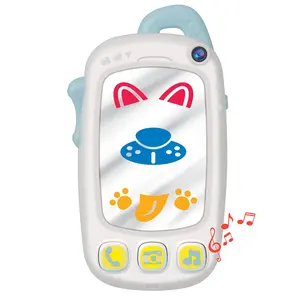Baby Selfie Toy Phone with Easy-Press Buttons & Light-up Mirror - 9+ Month Old Baby Phone - Musical Toys for Tummy Time