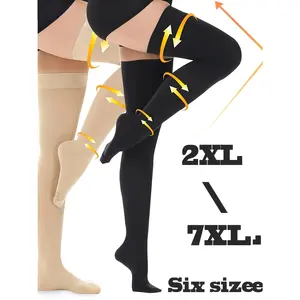 1 Pair of Unisex Knee-High Compression Socks for Sports, Suitable for Both Men And Women, Available in Multiple Sizes Including Plus Sizes