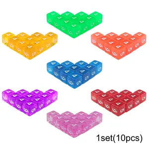 10pcs 16mm Transparent Durable Dice Set, 6 Sided Clear Dice for Board Games and Card Games, Perfect for Gaming Accessories