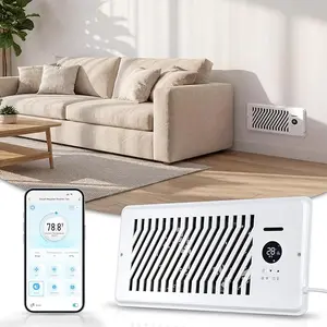[Father's Day] ANGELHALO Smart Register Booster Fan 4"x10" 130 CFM, Quiet HVAC Vent Fan with Thermostat, WiFi App & Alexa Voice Control, 10-Speed, 30dB, for Heating & Cooling Air Circulation