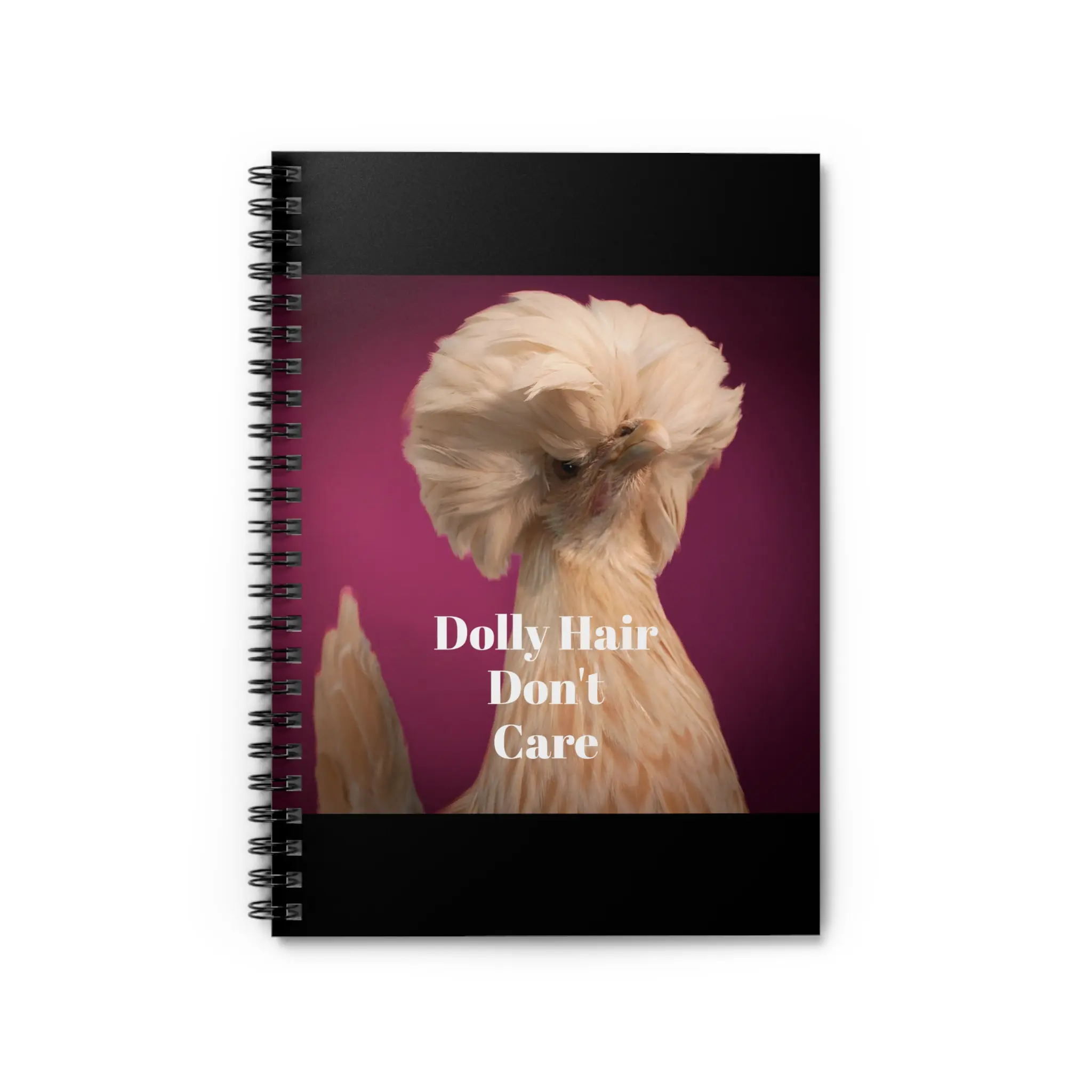Dolly Hair Don't Care Spiral Notebook | Ruled Journal
