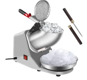 VIVOHOME Ice Shaver Snow Cone Maker Machine Silver 143lbs/hr with Ice Pick for Home and Commercial Use