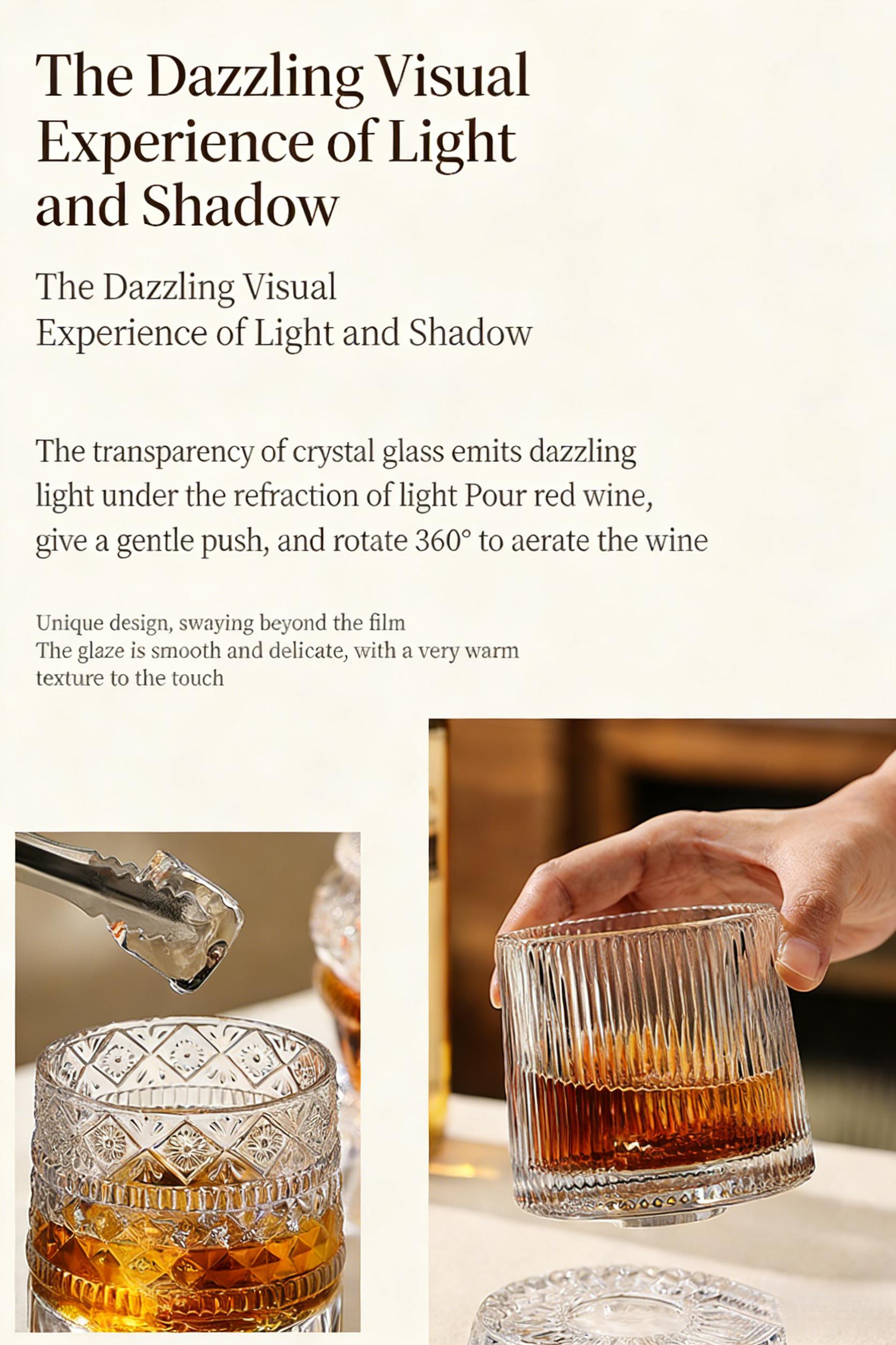 1.6LRotating wine decanter, household rotating non-spill wine dispenser, wine glasses, wine accessories, rotating wine aerator