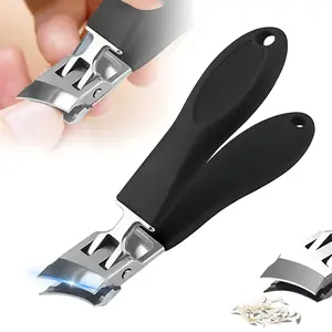Wide Jaw Opening Anti-Splash Slanted Nail Clipper, No Splash Nail Trimmer for Men, Slanted Nail Clippers, Ingrown Nail Clippers Wide Jaw Slanted Toenail Clippers for Women and Men