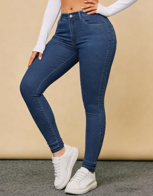 Stretchy Jeans for Women High Waist Jeggings Tummy Control Skinny Jeans Pull on Leggings with Pockets Trendy Casual