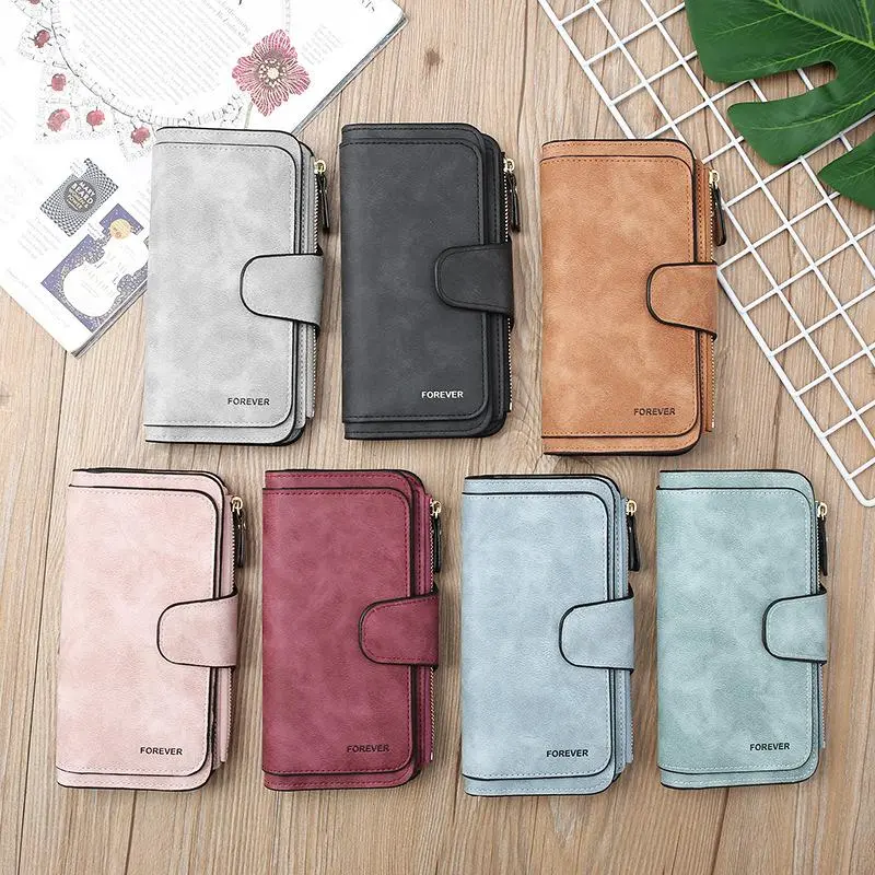 Solid Color Long Wallet, Multi Card Slot Zipper Phone Wallet, Zipper Wallet Design, Wallet Card Holder, Fashionable Wallet for Women, Stylish Wallet, Travel Accessories, Fashion Bag, Gift for Women & Girls, Card Slots Wallet