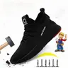 Men's Lace-Up Round Toe Steel Toe Kevlar Fiber Safety Shoes - Breathable Plus Size, Outdoor Work, Walking & Construction Use, Breathable Sports Footwear, Walking Shoes