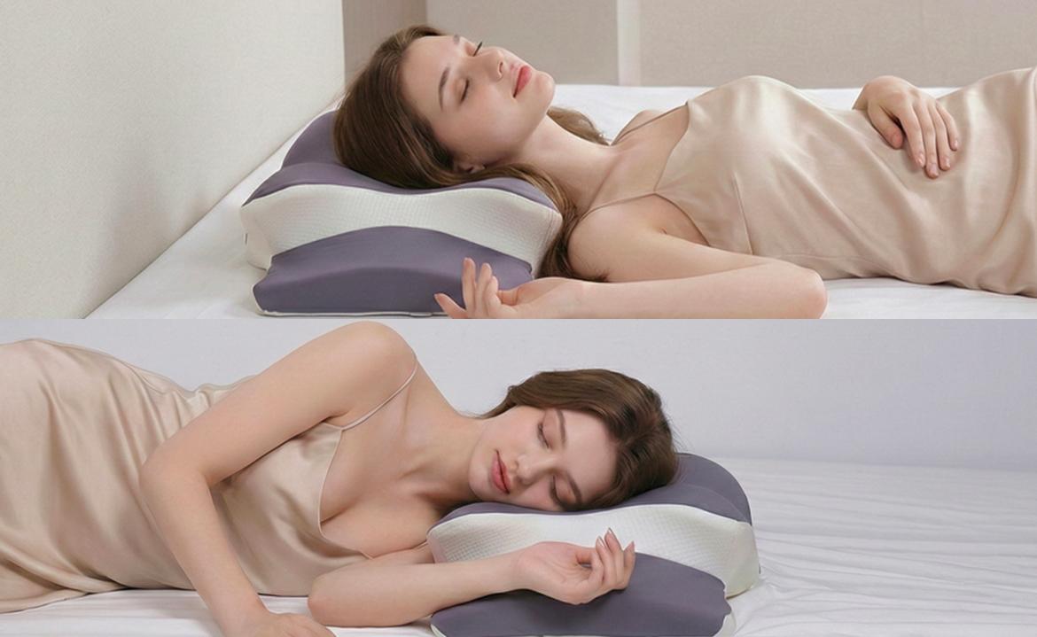 Memory Neck Pillow, Adjustable Ergonomic Memory Foam Neck Pillows, Cervical Support, Breathable & Removable Pillowcase, Mother's Gift