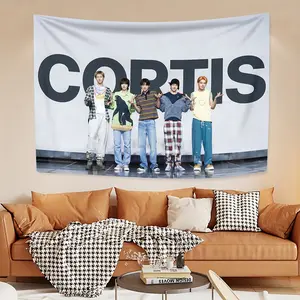 CORTIS theme peach skin velvet tapestry, suitable for the wall decoration of the study window leisure area, is a good choice for building a study on San Juan Festival, suitable for sending friends during the festival