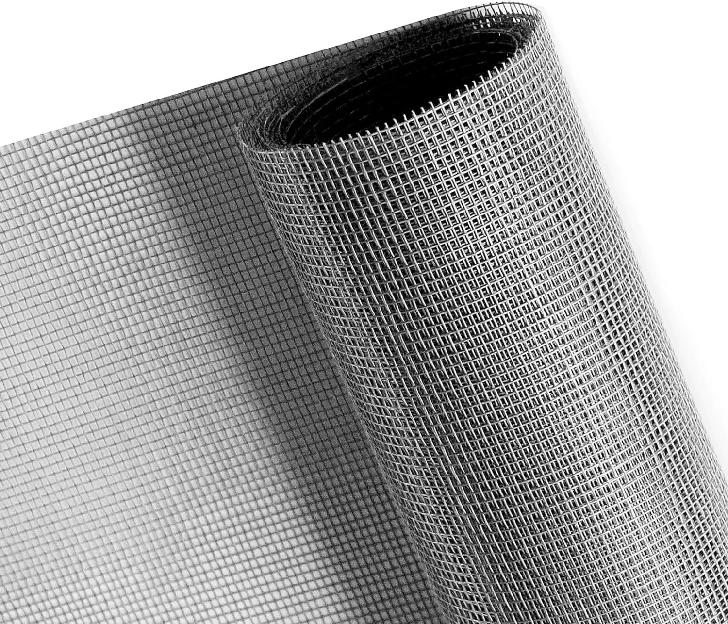 Window Screen, 48"x 102" Adjustable Flexible Fiberglass Screen Door Mesh - DIY Replacement Kit for Patio Porch Door Windows and Sliding Screen Doors(Gray)