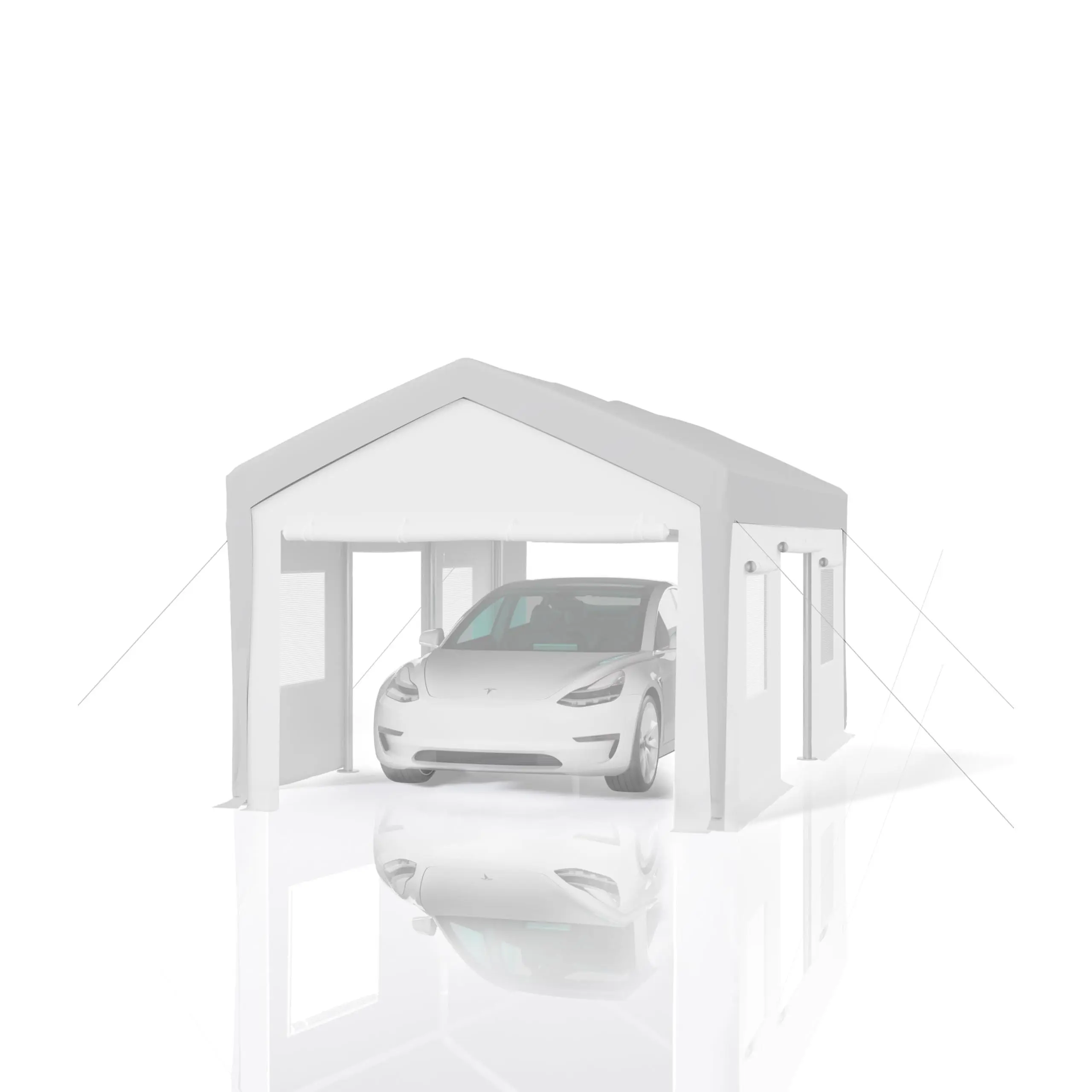 Garvee Carport Canopy Replacement Cover 13x20, Heavy Duty Waterproof 200G PE Canopy Top for Outdoor Canopy Tent, UV & Wind Resistant Tarp for Patio, Car, Boat, White