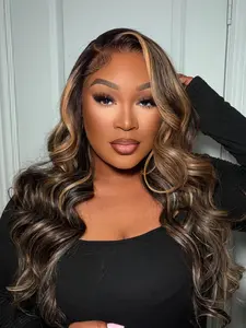 #SummerVibes Arabella Ear to Ear 13x6 Three-Go Platinum Blonde Balayage Highlights Glueless Wig Loose Body Wave With Drawstring 100% Human Hair Beginner-friendly