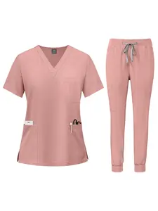 Health Check Pharmacy Pharmacist Scrub Set Workwear Uniforms Vneck Nurse Doctor Spa Beauty Salon Comfortable Work Clothes