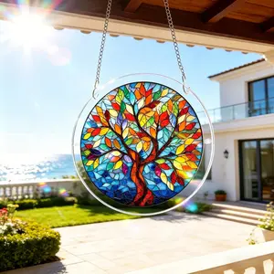 New Acrylic Puzzle Light Catcher, Three Sizes Available, Life Tree Pattern, Decorative Items, Perfect for Home Decoration