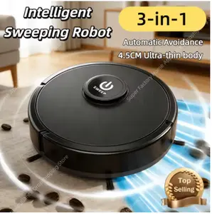 3-in-1 Robot Vacuum Cleaner 6000Pa Suction - Self-Charging Robotic Vacuum for Pet Hair, Hard Floors, Carpets