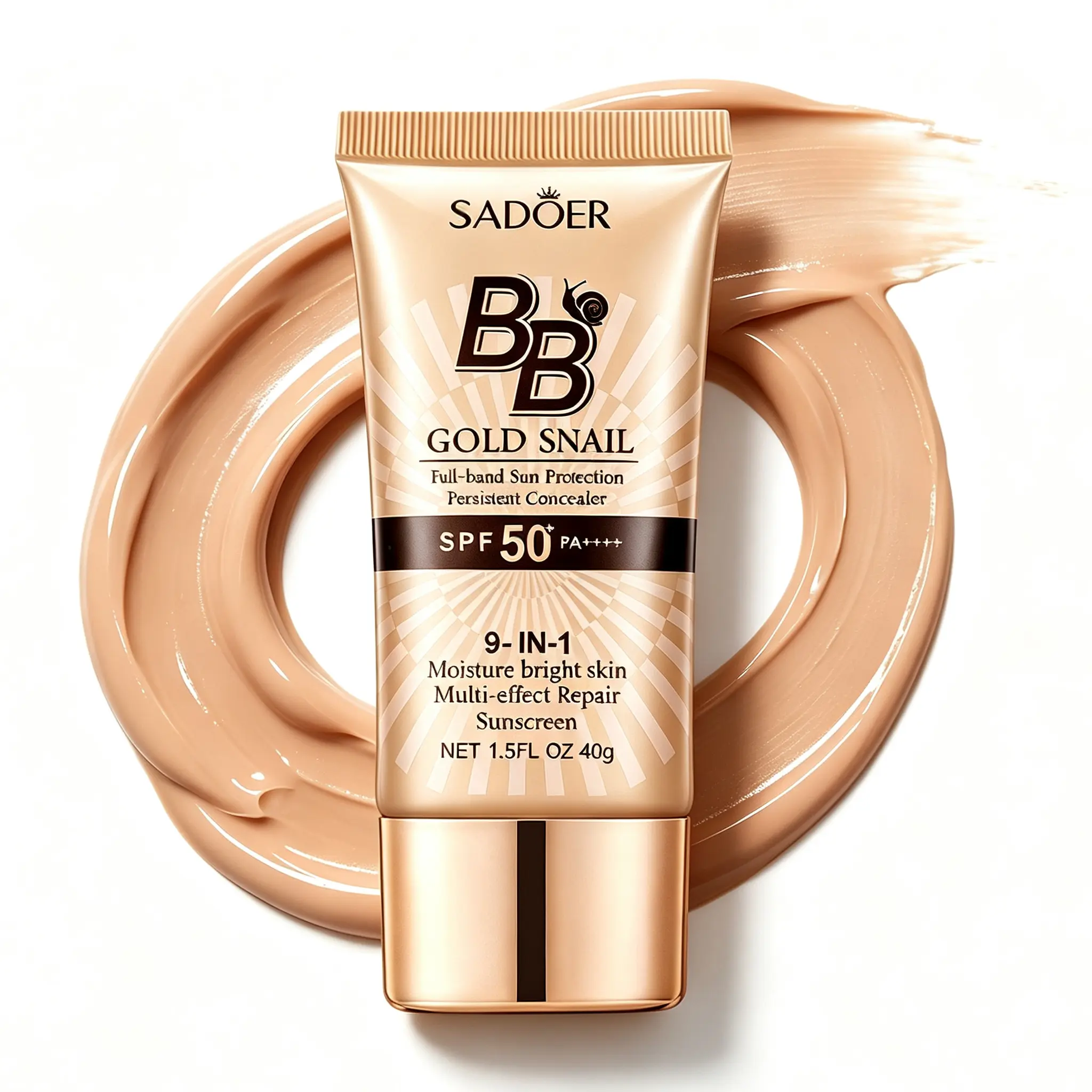 High-coverage waterproof snail BB cream - matte finish, long-lasting moisturizing and oil control, creates a natural makeup look, refreshing and non-greasy, perfect for makeup beginners, a great gift for Mother's Day, Christmas, and Valentine's Day.