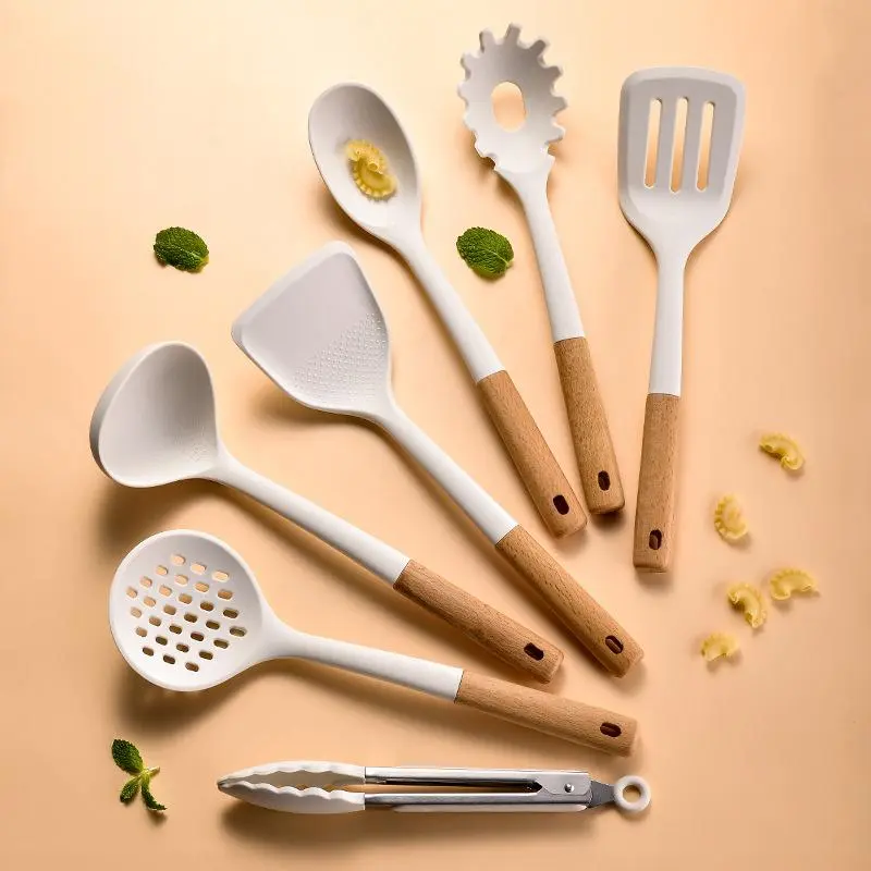 Silicone Mini Spatula Set, High Temperature Resistant Cooking Utensils, Food Grade Kitchen Tools for Non-stick Cookware