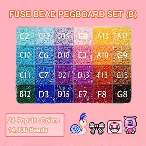 14000 Piece Large Capacity Beads Color Palette B Version, Bead Assortment, Popular Standard Color Schemes for DIY Crafting, Ideal for Advanced Crafters