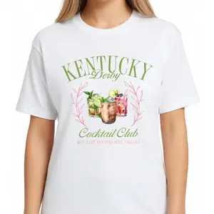 Kentucky Derby Cocktail Club Shirt - Horse Racing Lover Graphic Tee - Kentucky Race Weekend & Cozy Horse Racing Fan Unisex T-Shirt