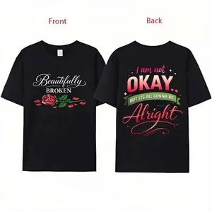Beautifully Broken Rose Graphic Tee – Front and Back Print for Mental Health Awareness