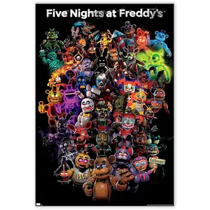 Trends International Five Nights at Freddy's: Special Delivery-Collage Wall Poster, 22.375" x 34", Unframed Version, Bathroom