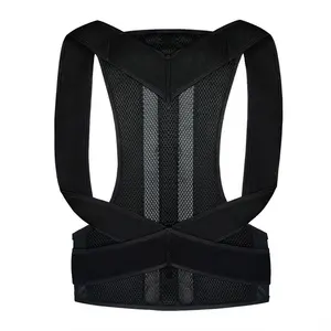 Black Adjustable Posture Correction Belt, Invisible Spine Support Device for Upper Back, Shoulder & Waist Protection, Adjustable Back Brace
