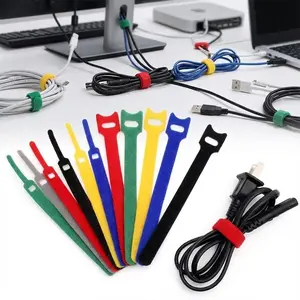 Multicolor Anti-Slip Nylon Cable Tie Set, Reusable Wire Management Organizer for Home Office Car & Electronics, Durable Cord Holder Data Cable Kit