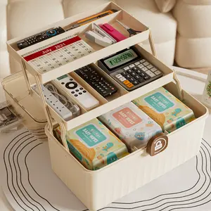 Plastic Multi-layer Portable First Aid Kit, Medicine Storage Box, Household Medical Organizer, Emergency Medical Case