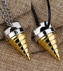 Gurren Lagann Core Drill Necklace Anime Tengen Toppa Gurren-Lagann Necklaces Simon Ganman Spiral Pendant Necklace or Keychain